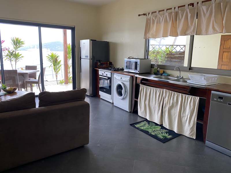 Salon et cuisine Manta Villa Bora Bora